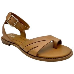 Franco sarto brown ankle strap toe sandals new in box 7.5 m